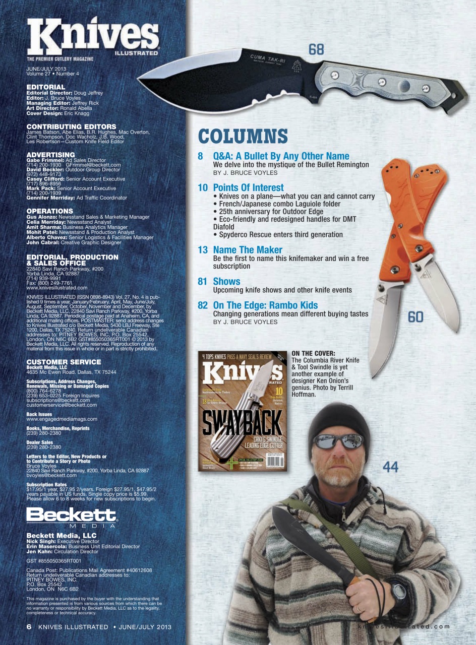 Knives Illustrated Preview Pages