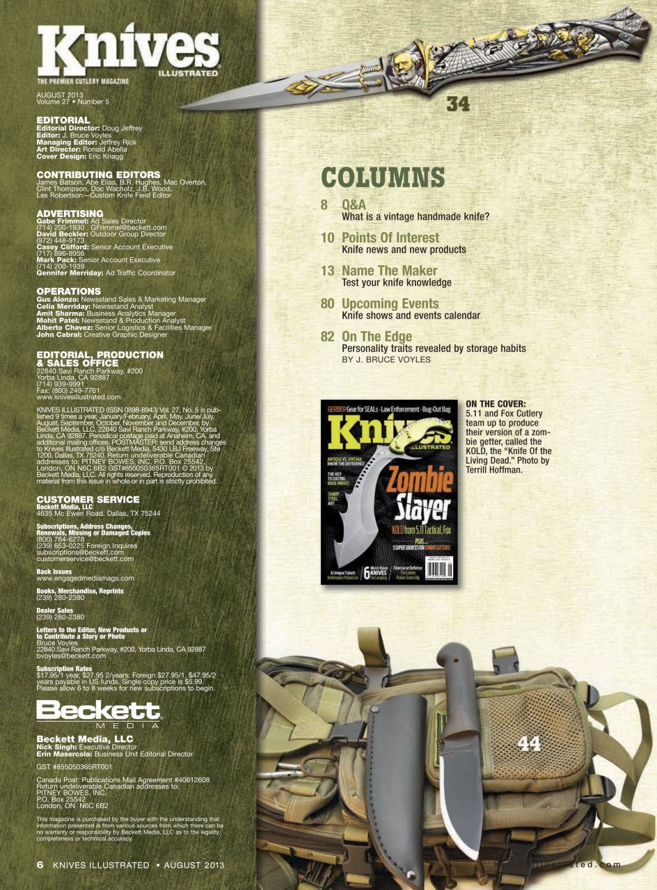 Knives Illustrated Preview Pages