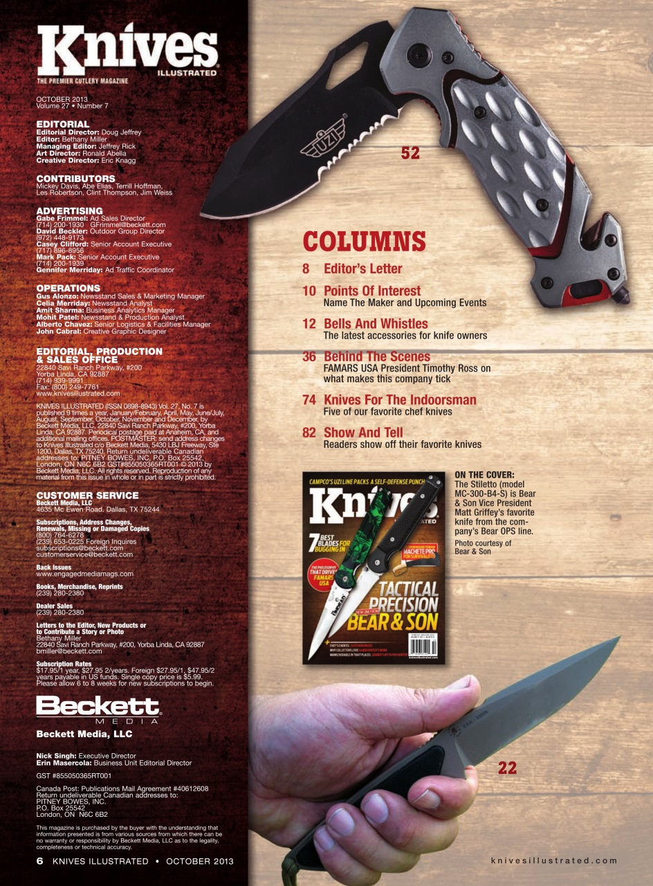Knives Illustrated Preview Pages