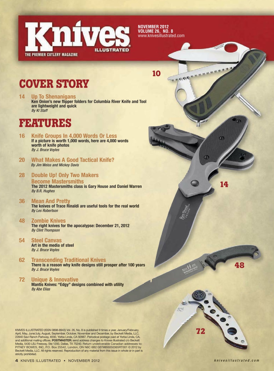 Knives Illustrated Preview Pages