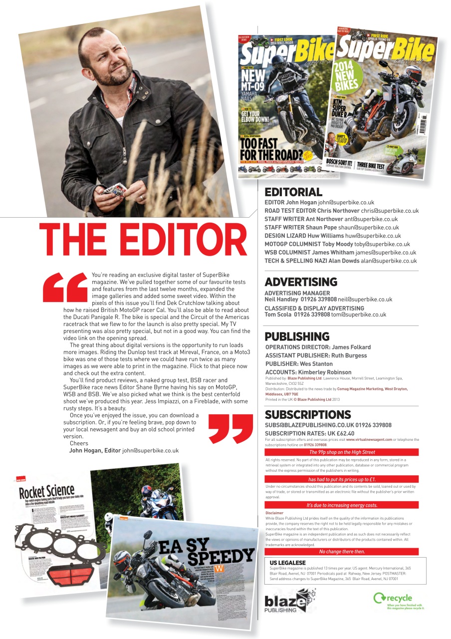 Superbike Magazine Preview Pages