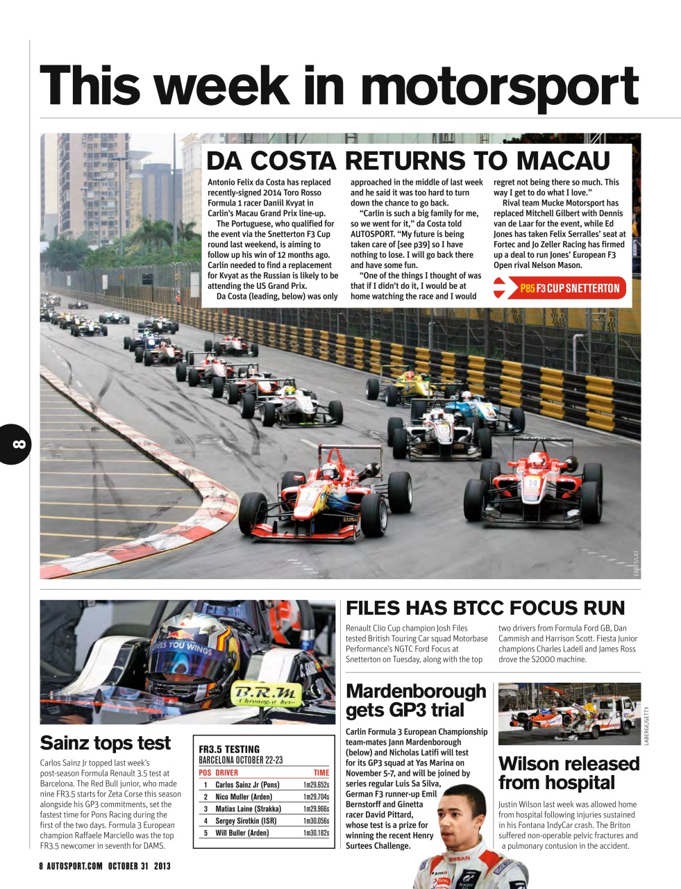 Autosport Preview Pages