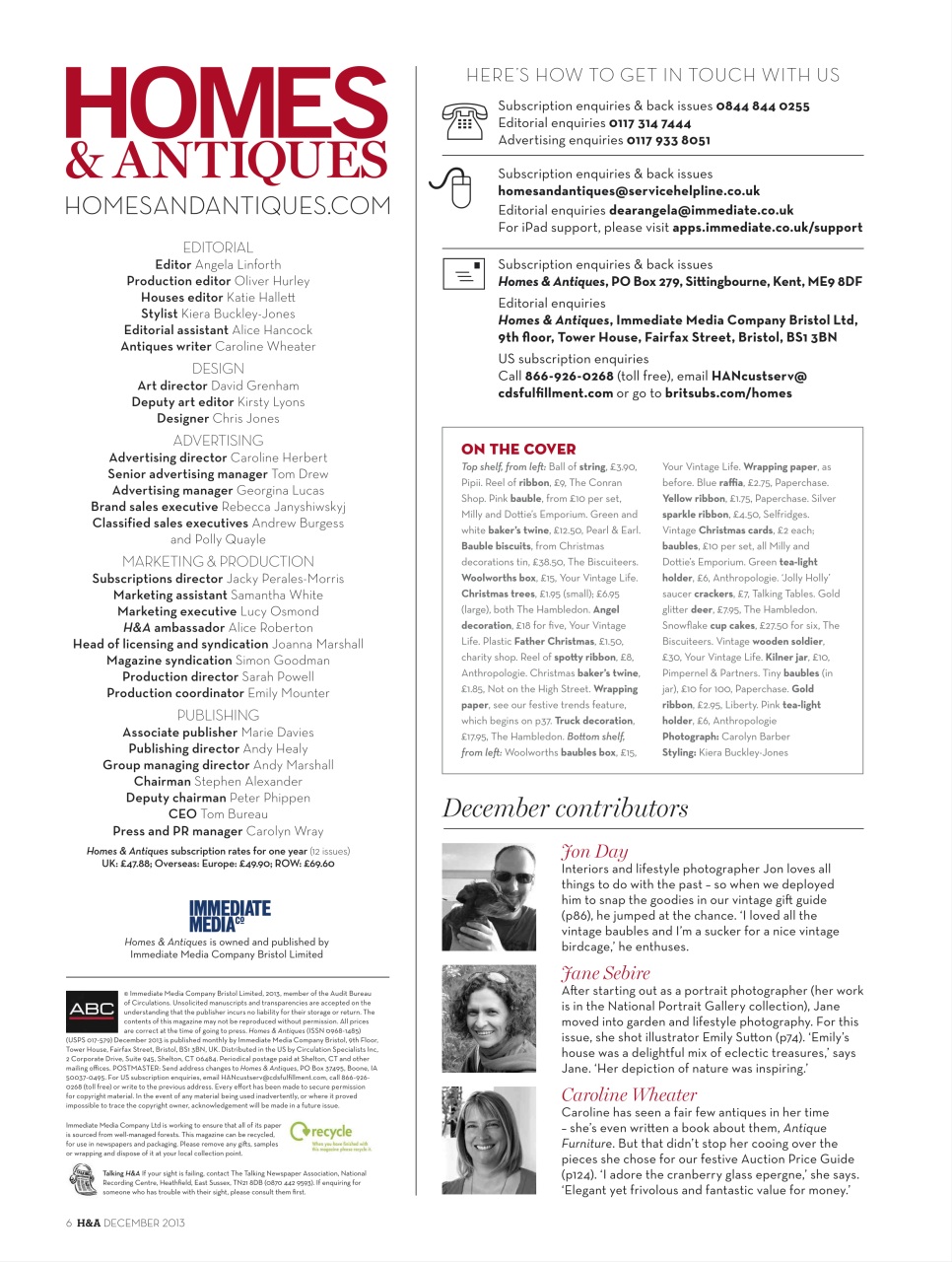 Homes & Antiques Magazine Preview Pages