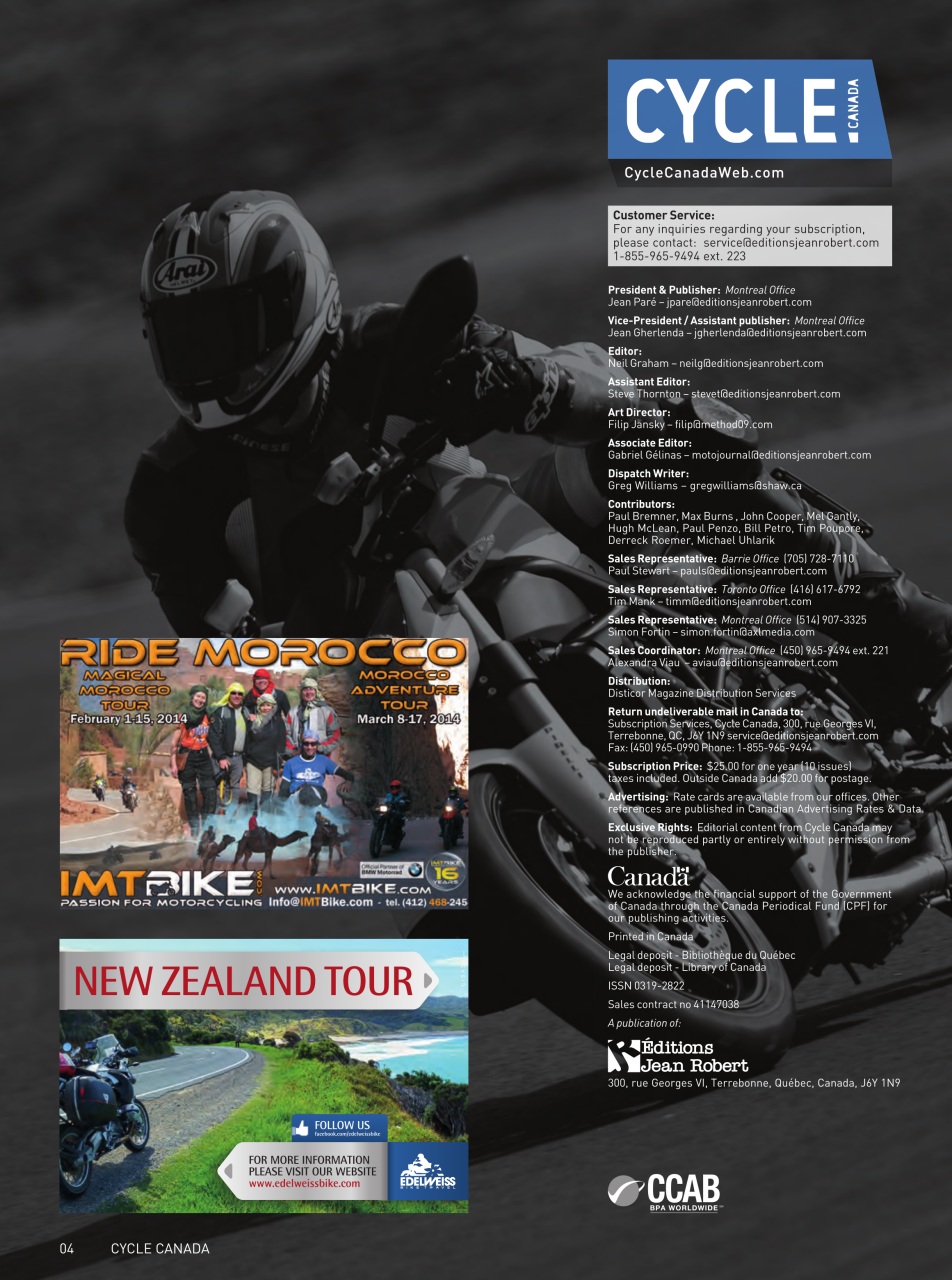 Cycle Canada Preview Pages