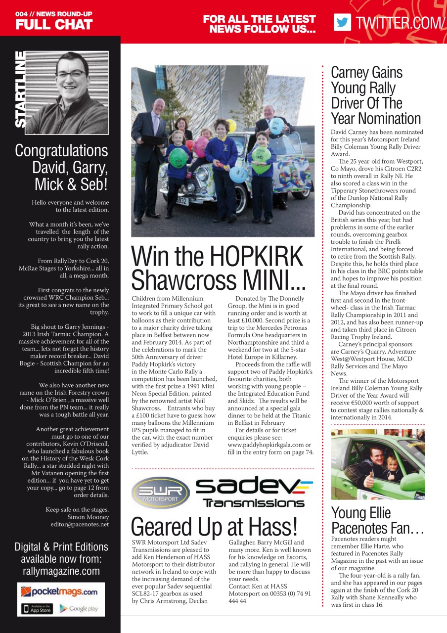 Pacenotes Rally magazine Preview Pages