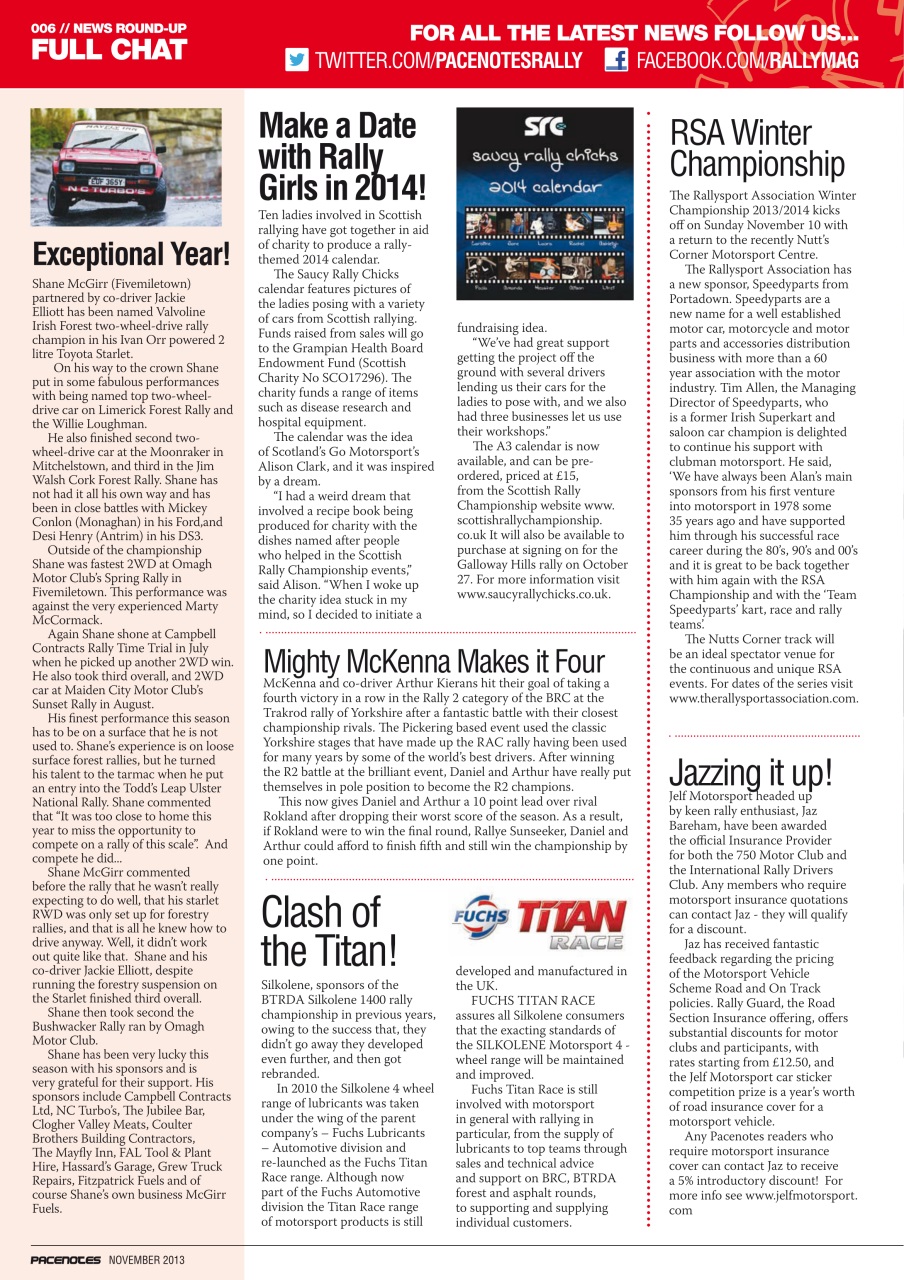 Pacenotes Rally magazine Preview Pages