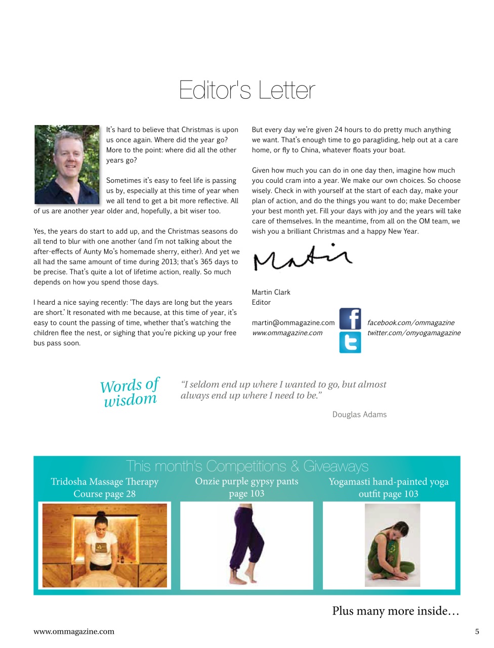 OM Yoga Magazine Preview Pages