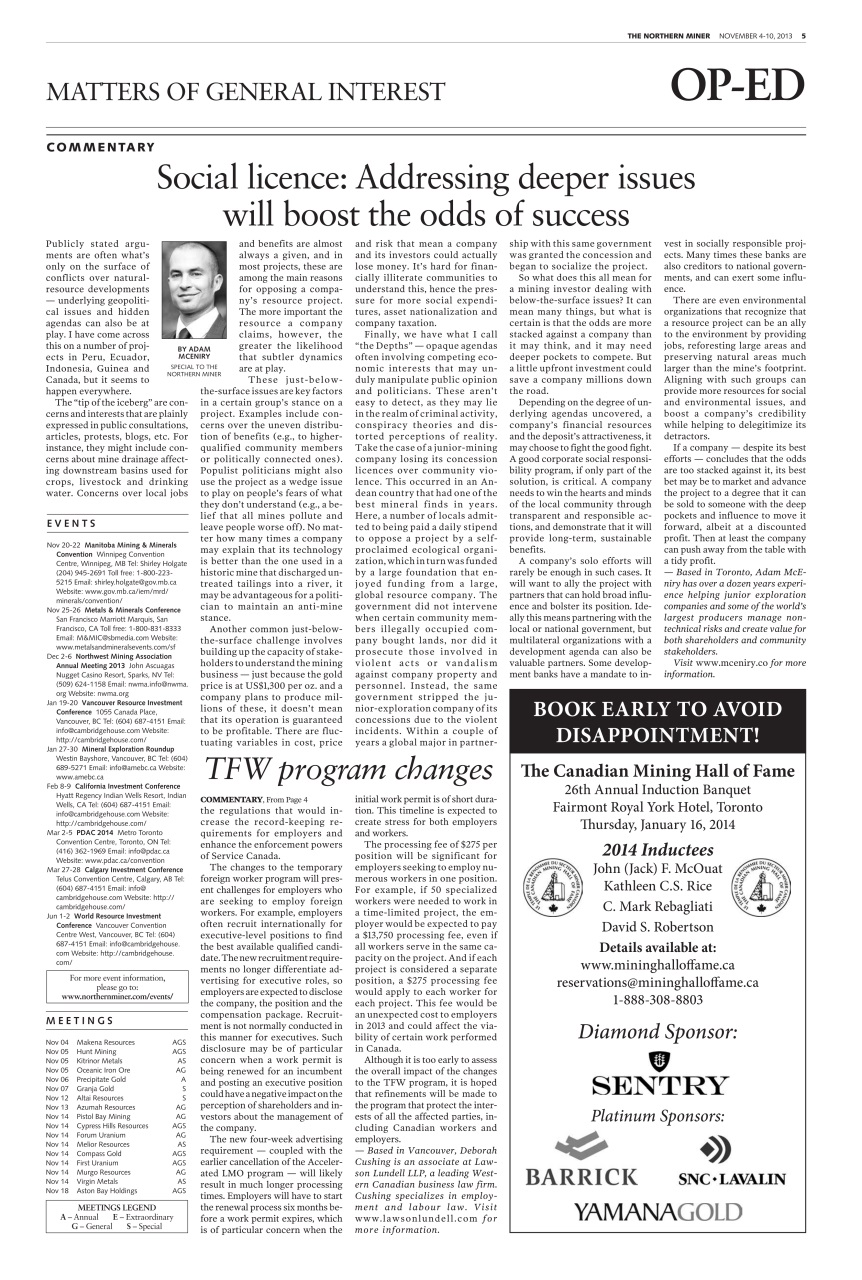 The Northern Miner Preview Pages