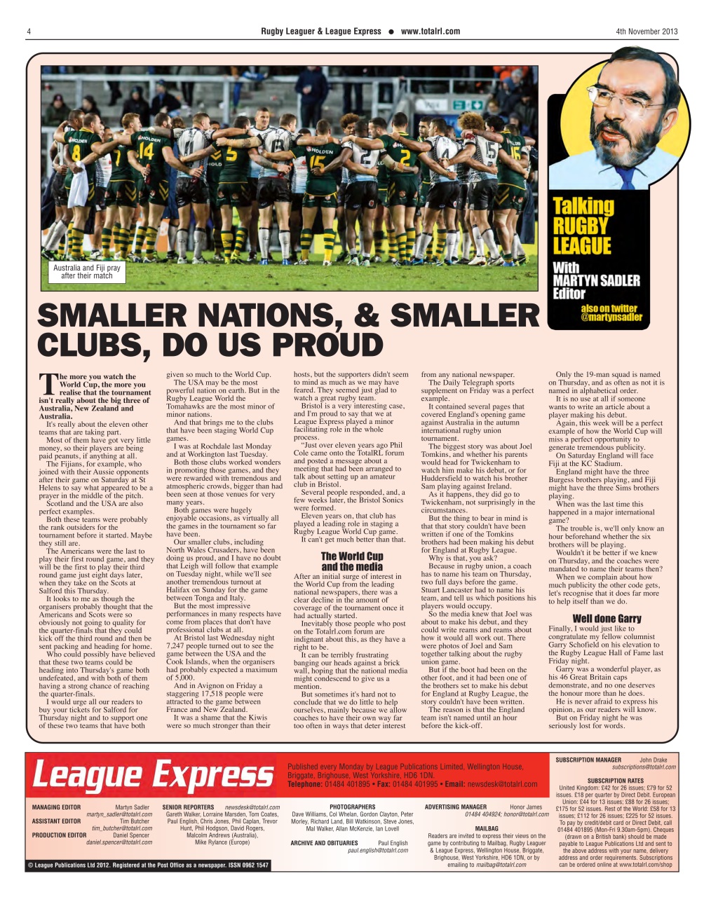 League Express Preview Pages