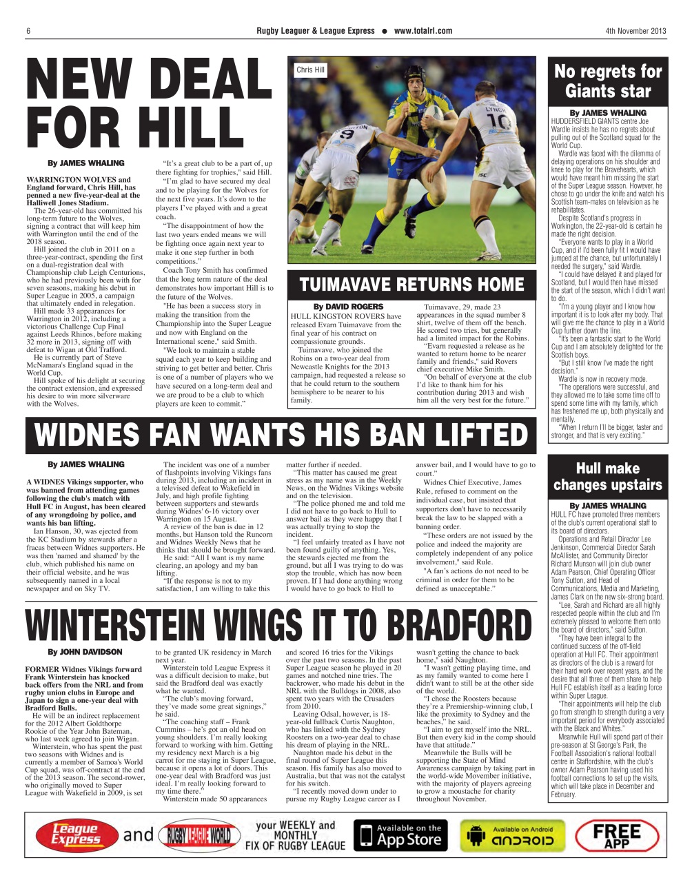 League Express Preview Pages