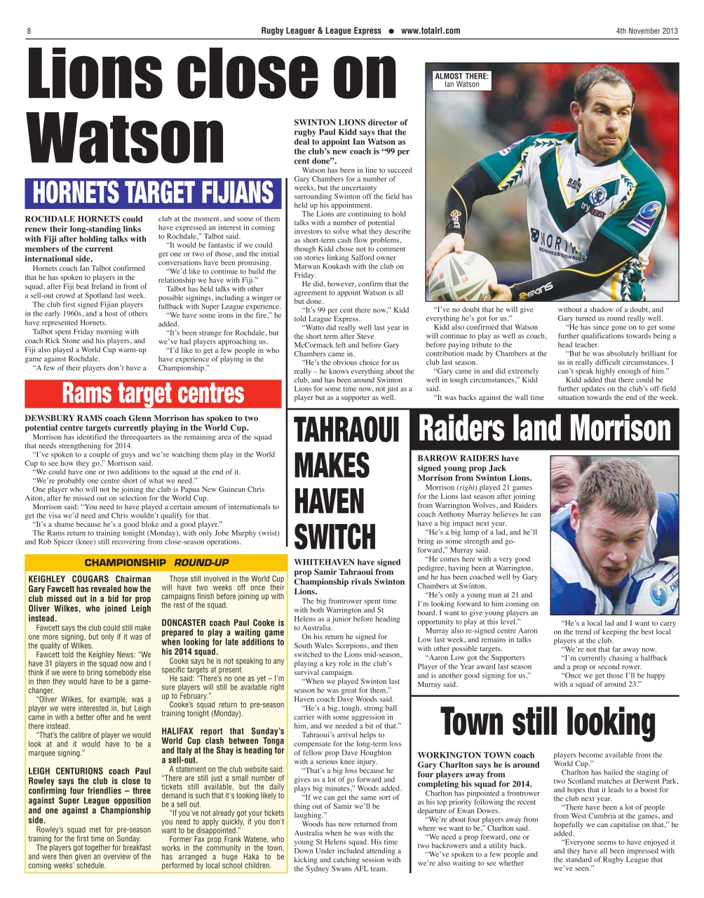 League Express Preview Pages