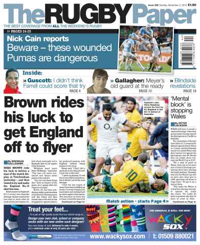 The Rugby Paper issue Sunday 3rd November 2013