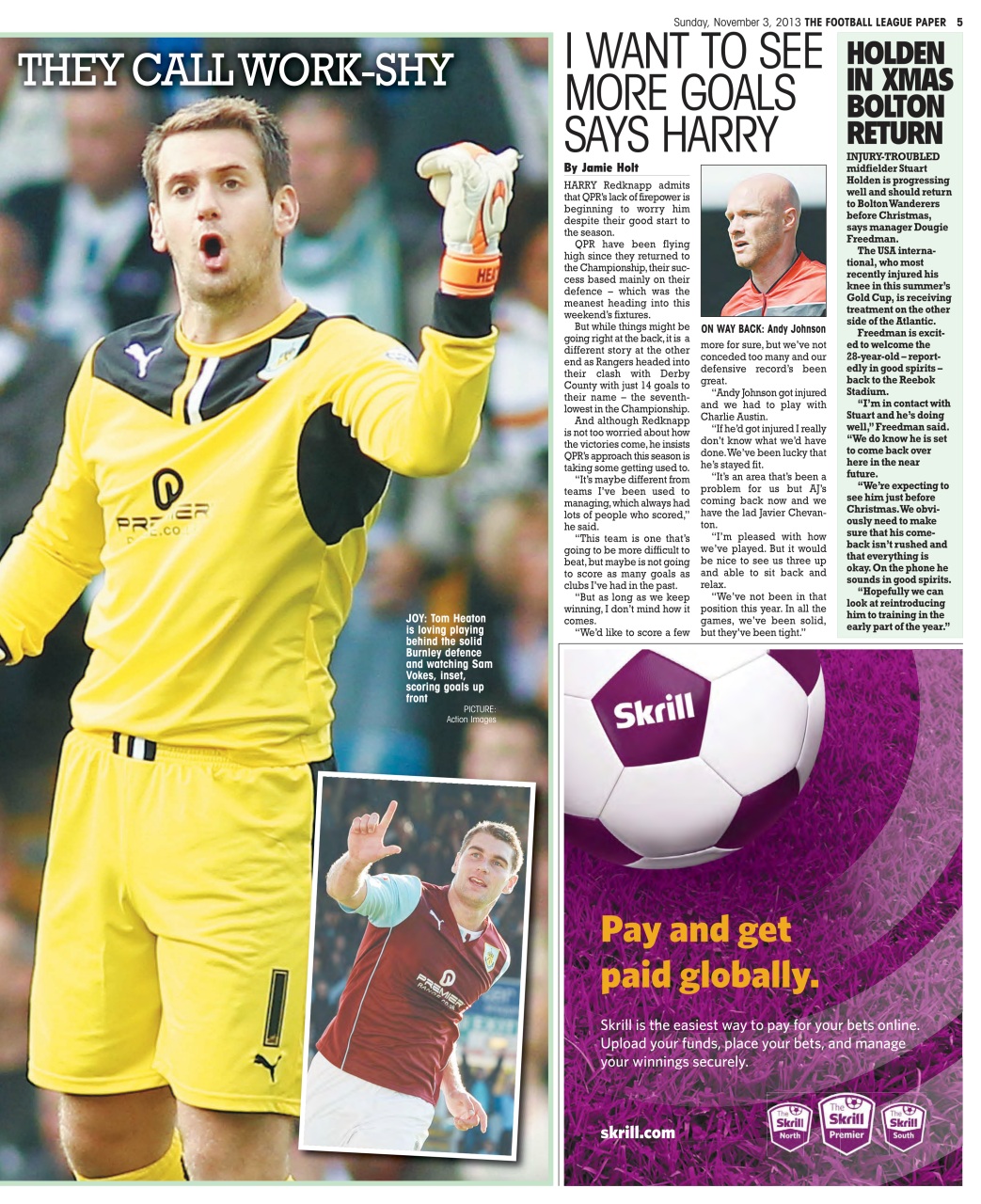 The Football League Paper Preview Pages