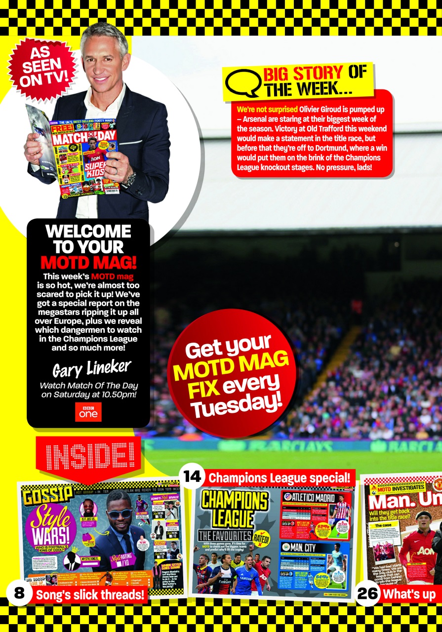 Match of the Day Preview Pages