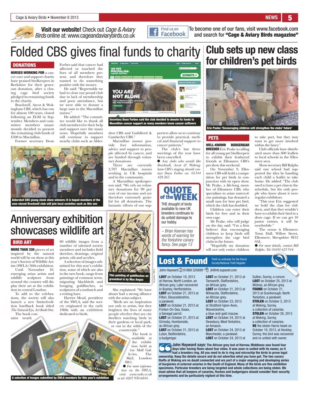 Cage & Aviary Birds Preview Pages