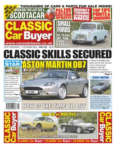 Classic Car Buyer issue No.202 Classic Skills Secured