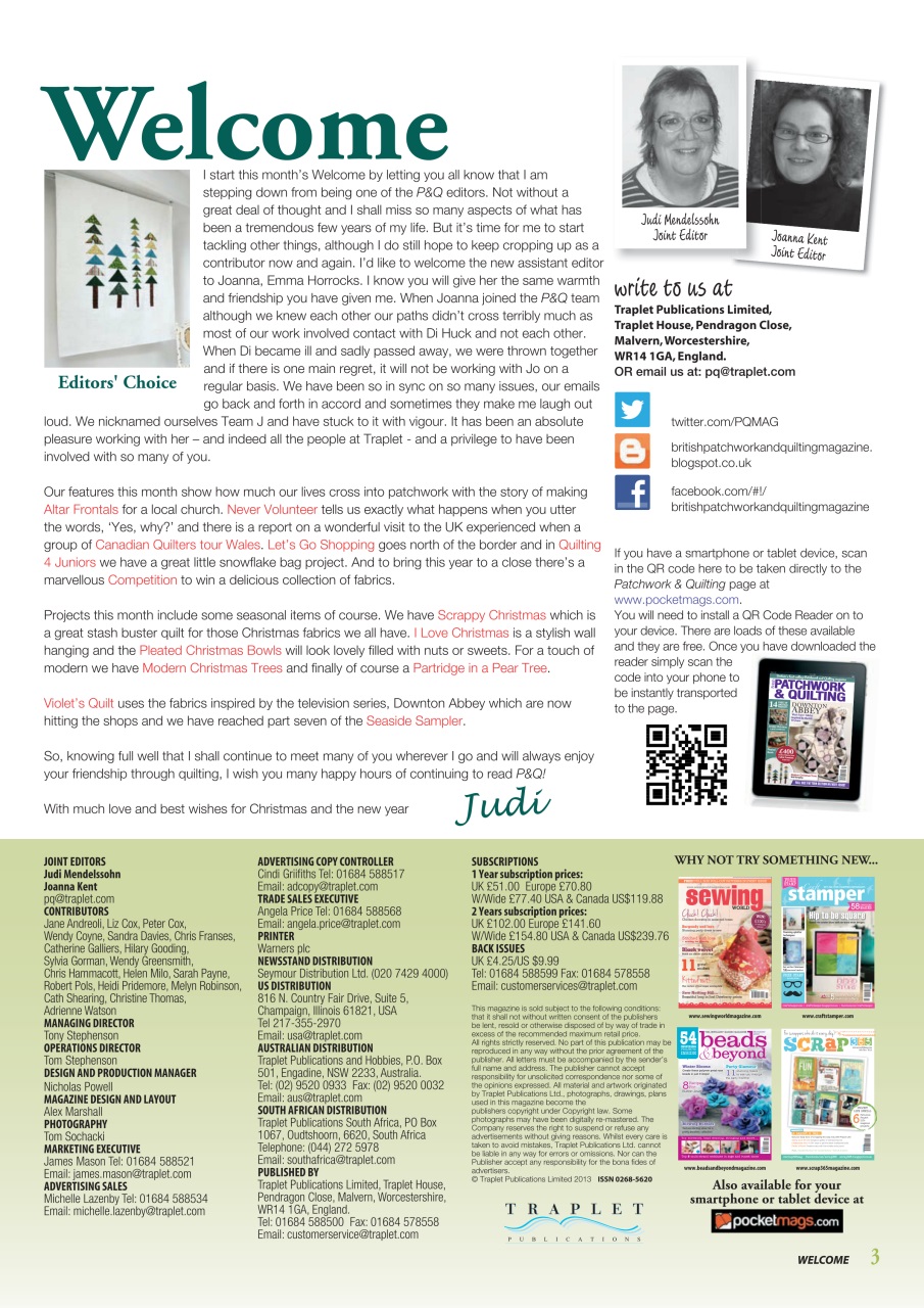 Patchwork and Quilting Preview Pages