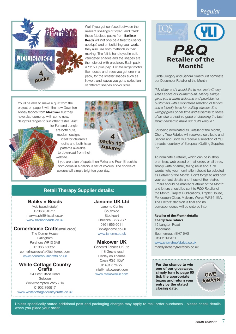 Patchwork and Quilting Preview Pages