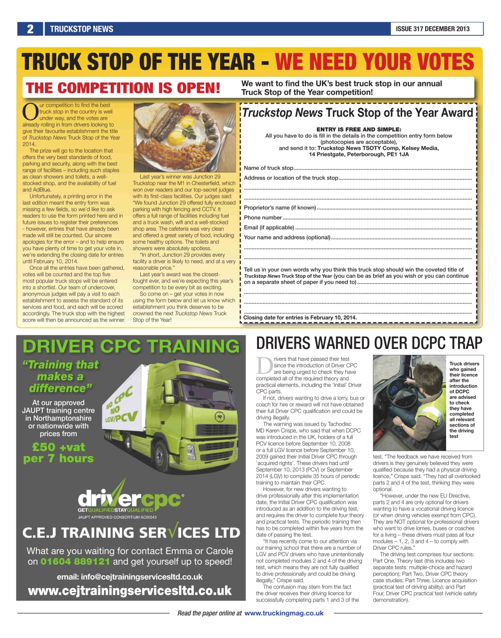 Truckstop News Preview Pages