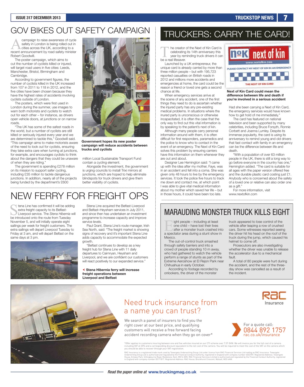Truckstop News Preview Pages