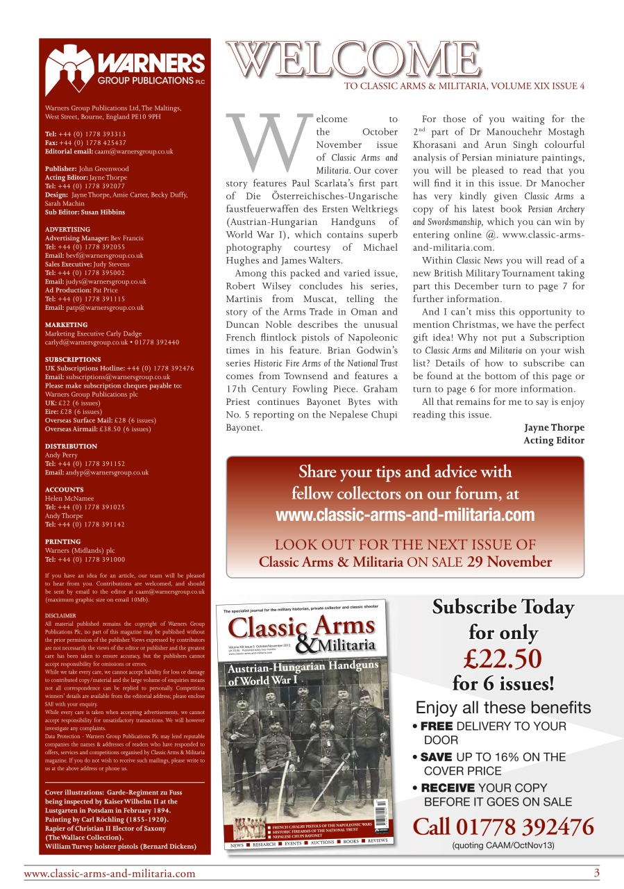 Classic Arms & Militaria Preview Pages