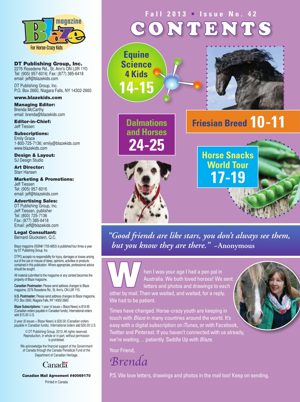 Blaze Magazine For Horse Crazy Kids Preview Pages