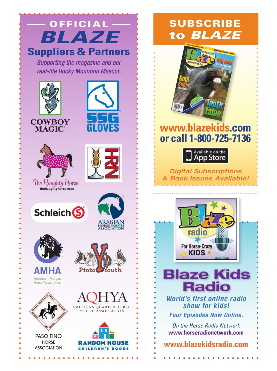 Blaze Magazine For Horse Crazy Kids Preview Pages