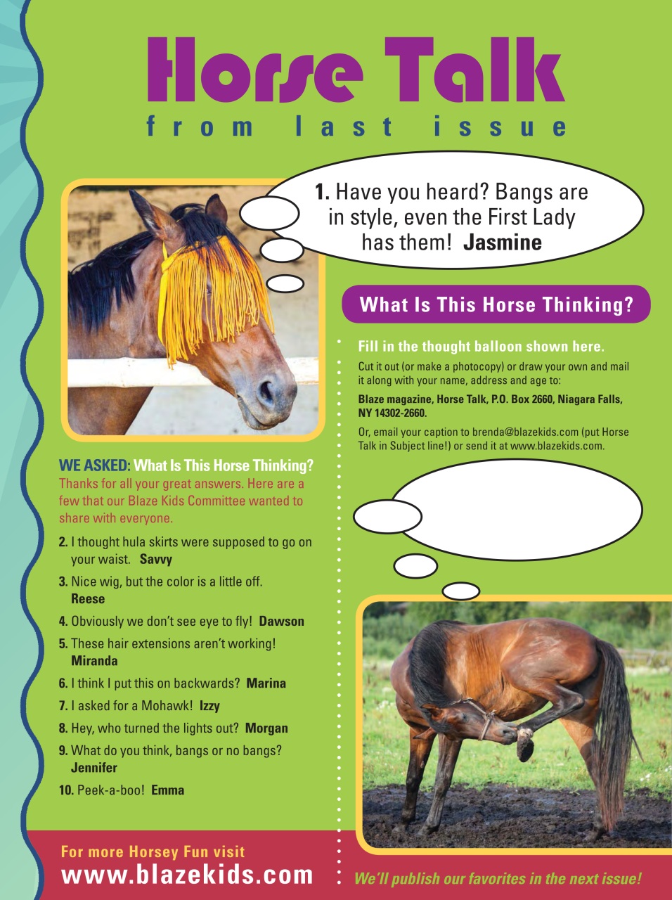 Blaze Magazine For Horse Crazy Kids Preview Pages
