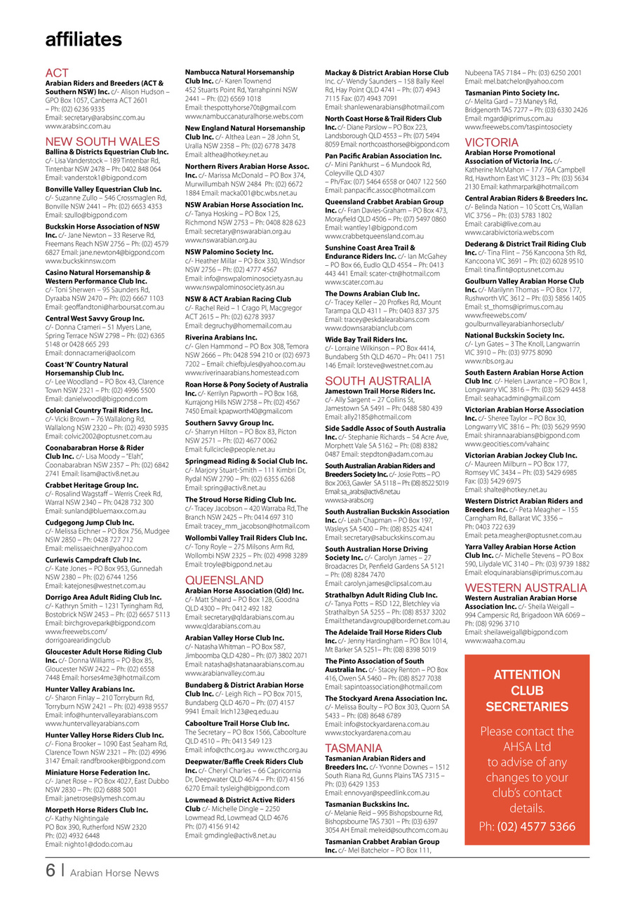 Australian Arabian Horse News Preview Pages