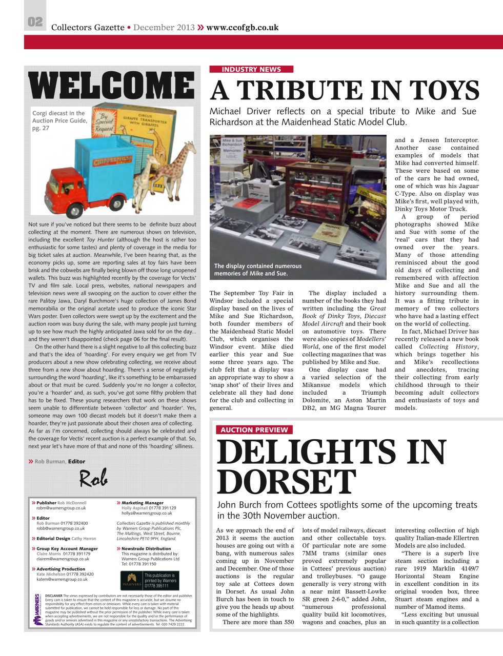 Collectors Gazette Preview Pages