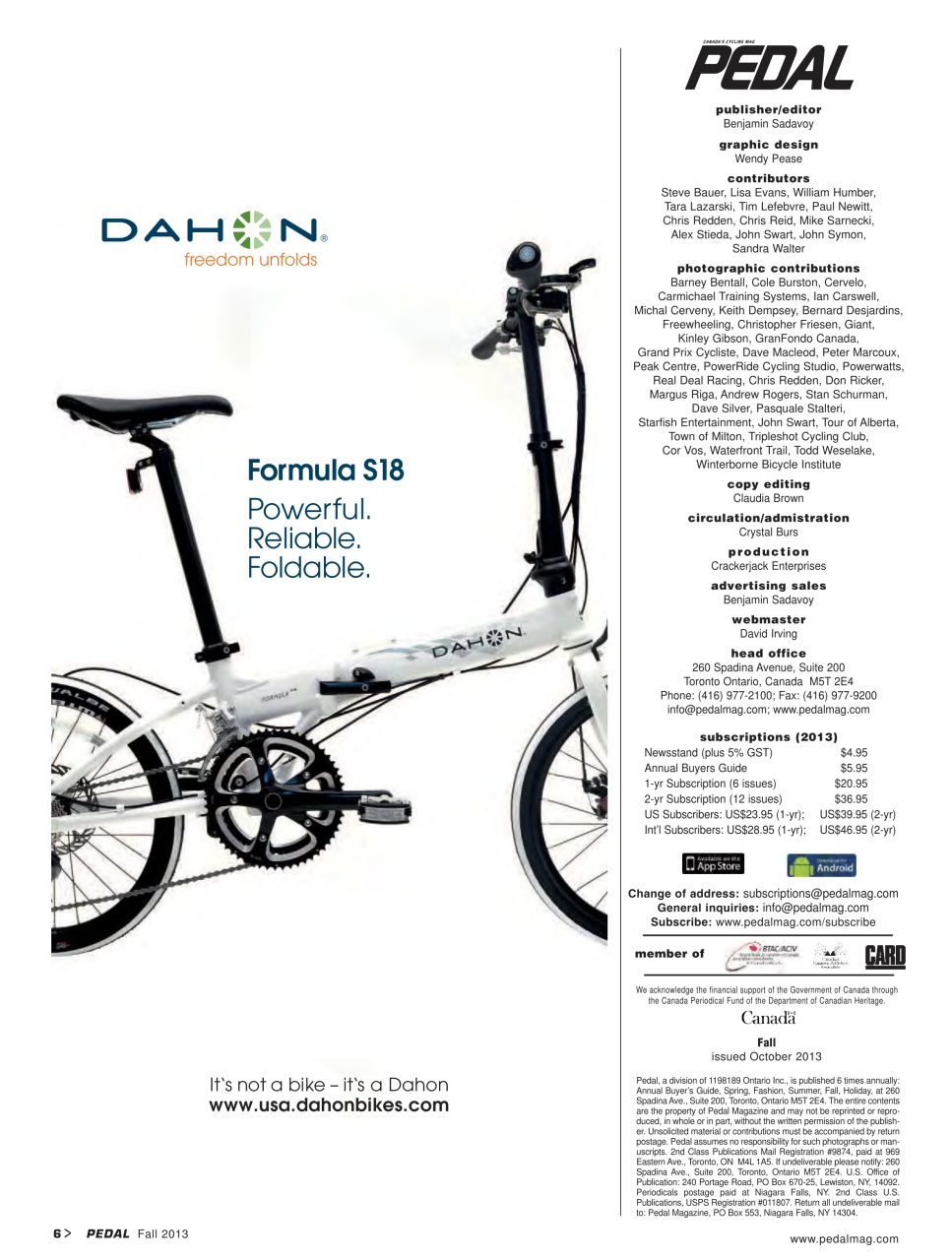 Pedal Magazine Preview Pages