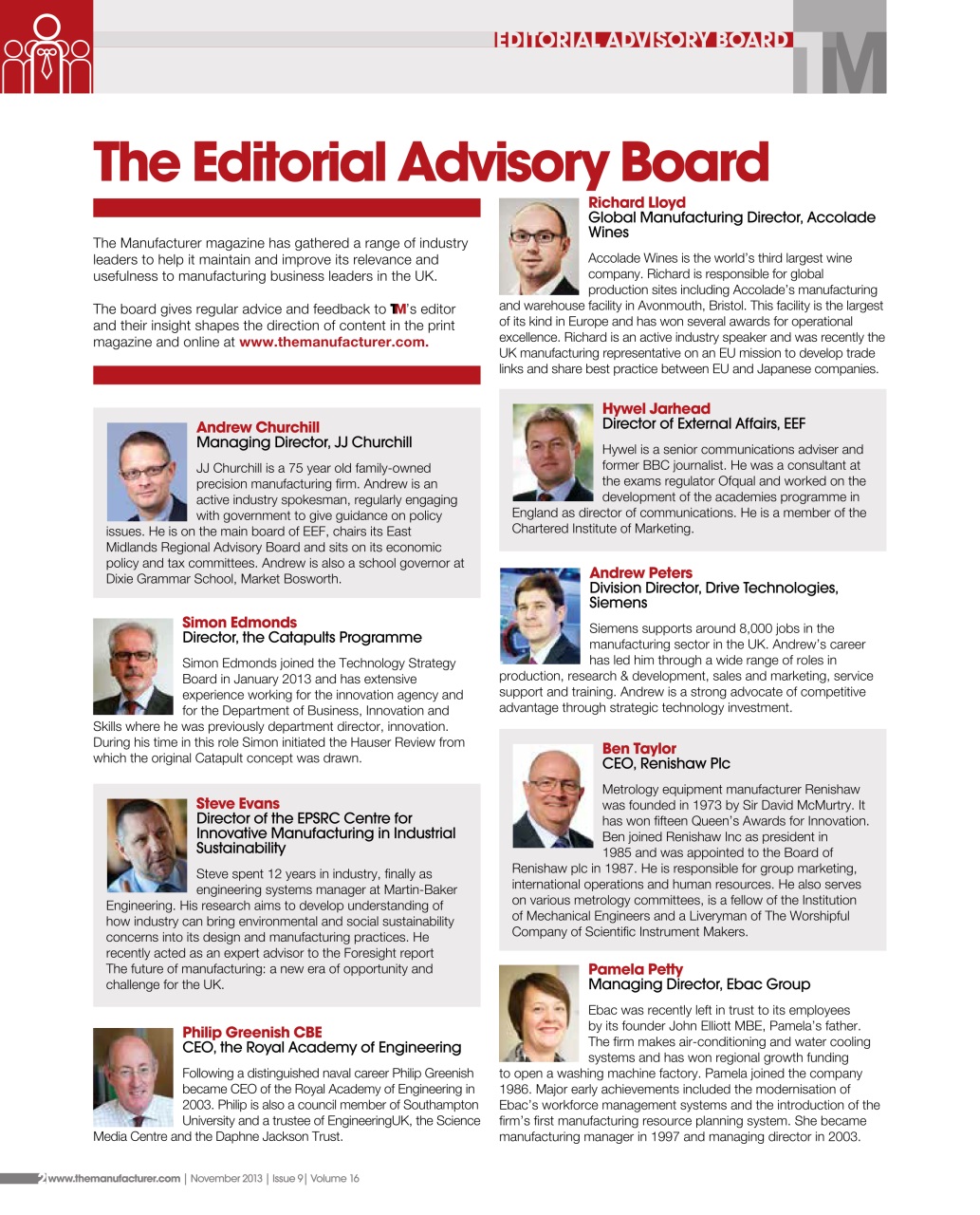 The Manufacturer Preview Pages