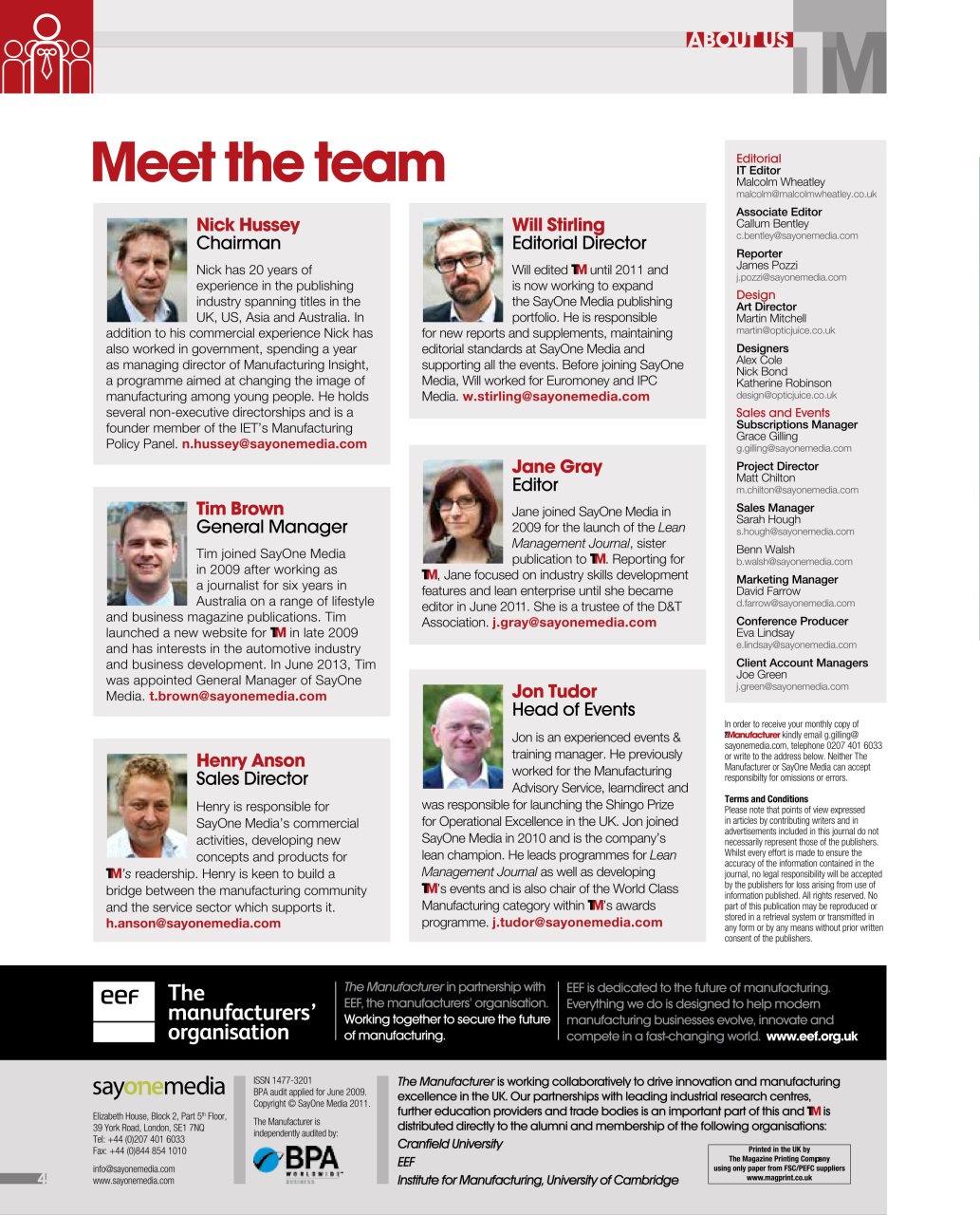 The Manufacturer Preview Pages