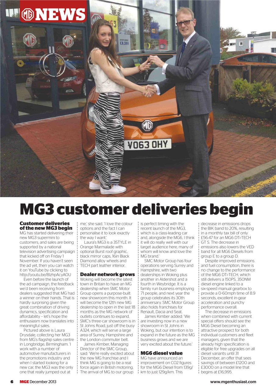MG Enthusiast Preview Pages