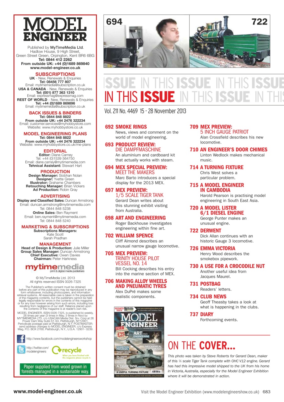 Model Engineer Preview Pages