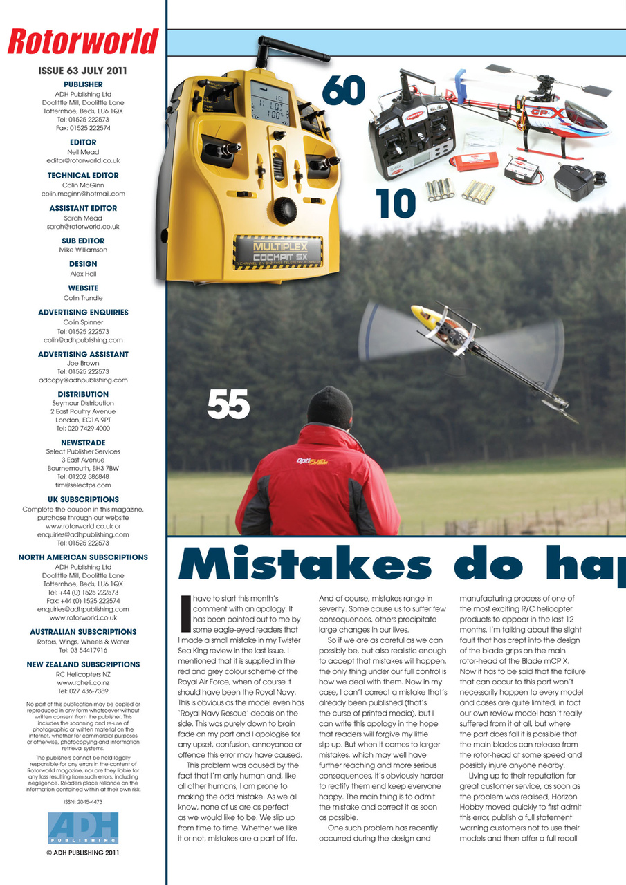 Radio Control Rotor World Preview Pages