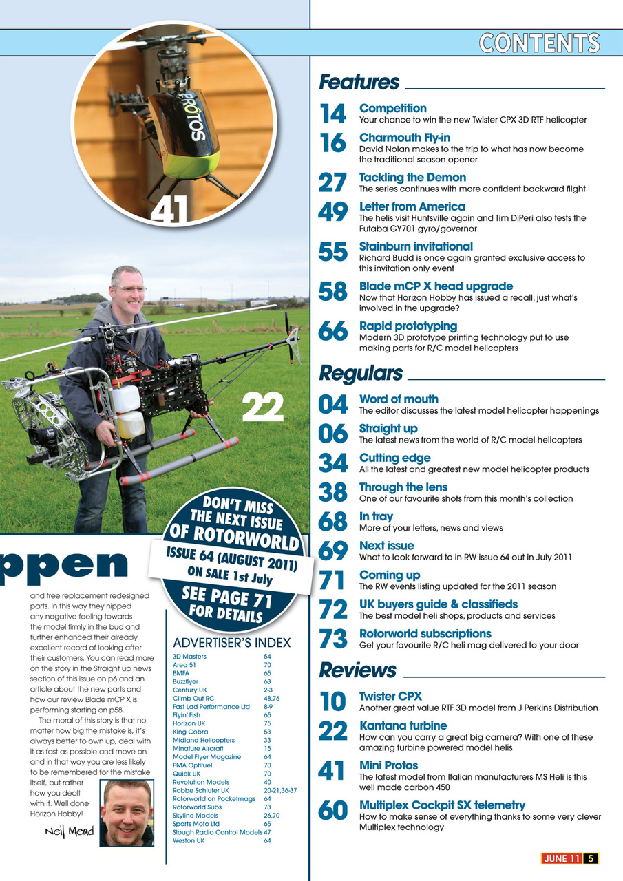 Radio Control Rotor World Preview Pages