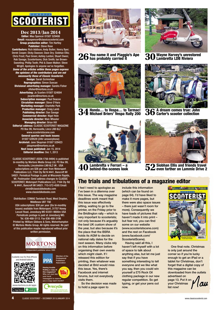 Classic Scooterist Preview Pages