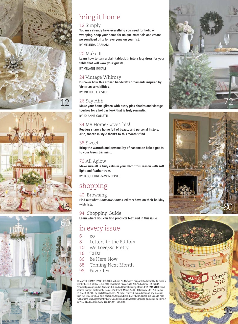 Romantic Homes Preview Pages