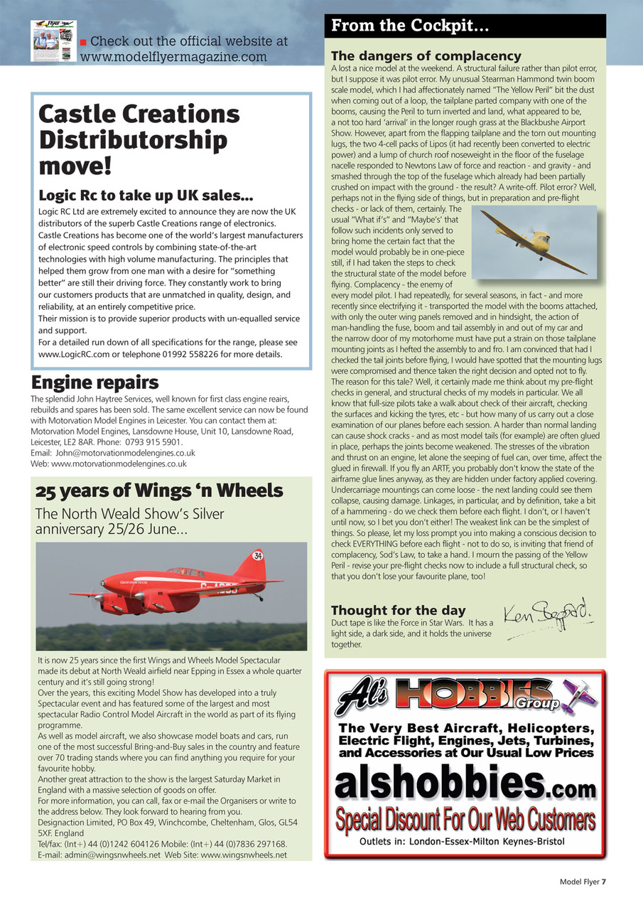 Radio Control Model Flyer Preview Pages