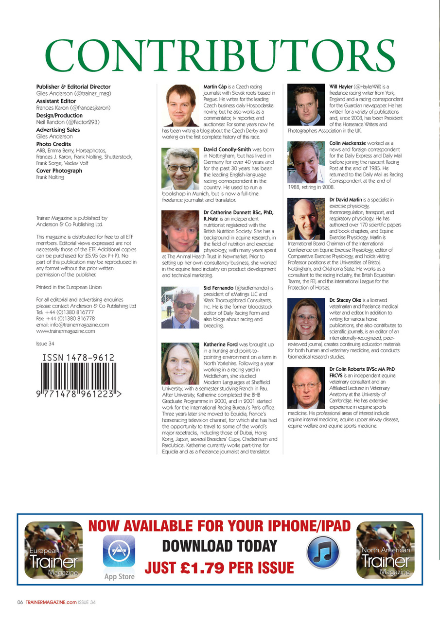 European Trainer Magazine - horse racing Preview Pages