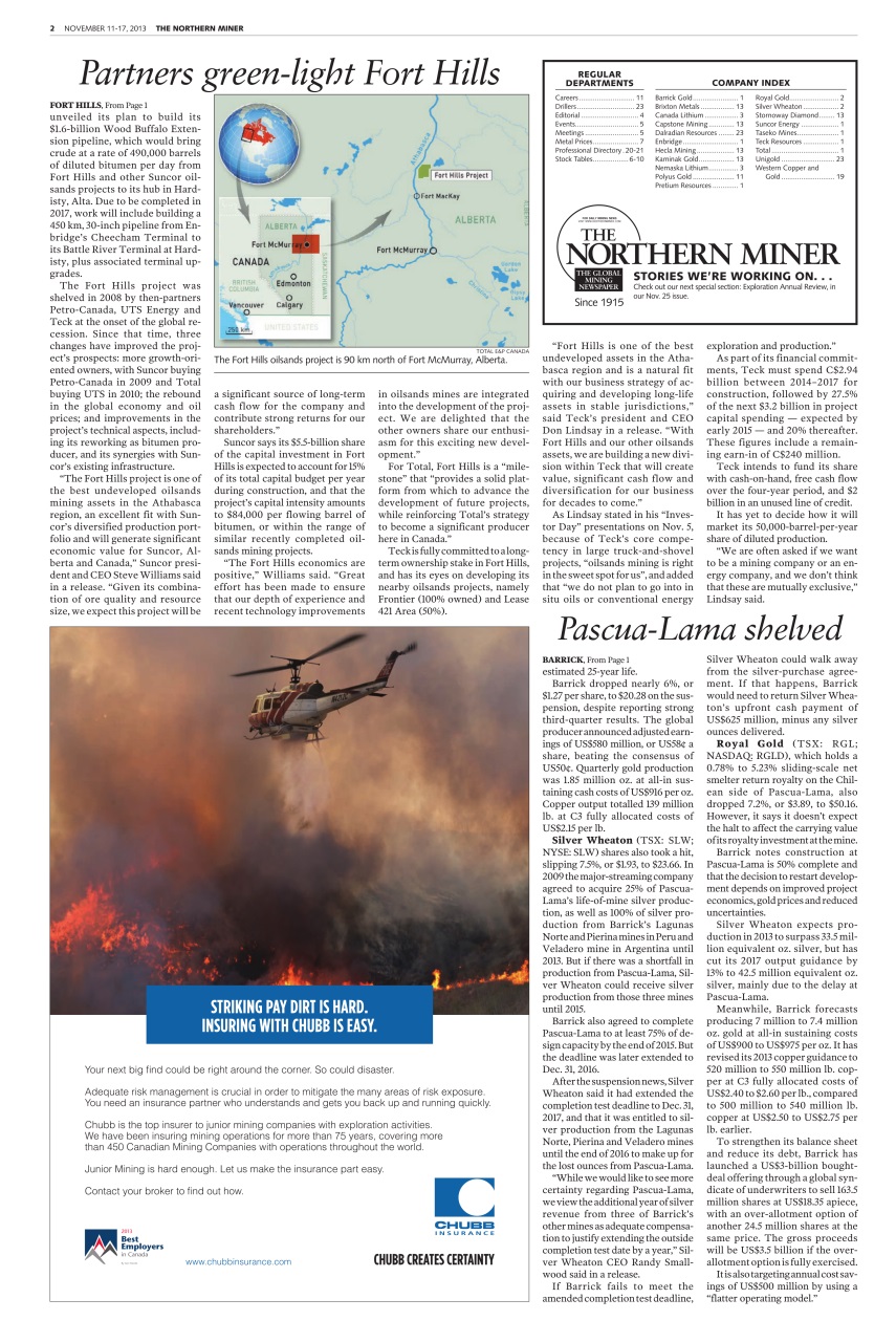 The Northern Miner Preview Pages