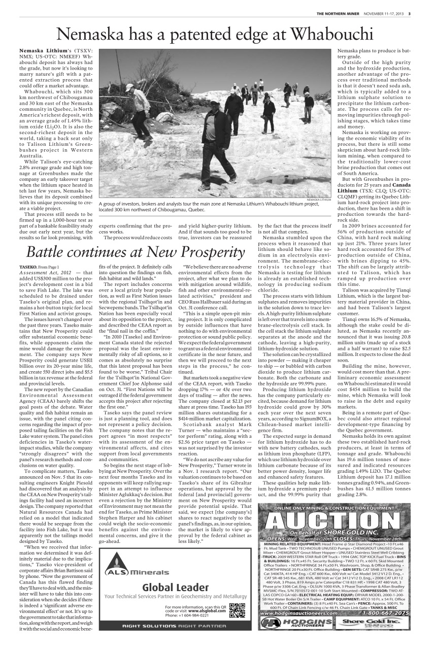The Northern Miner Preview Pages