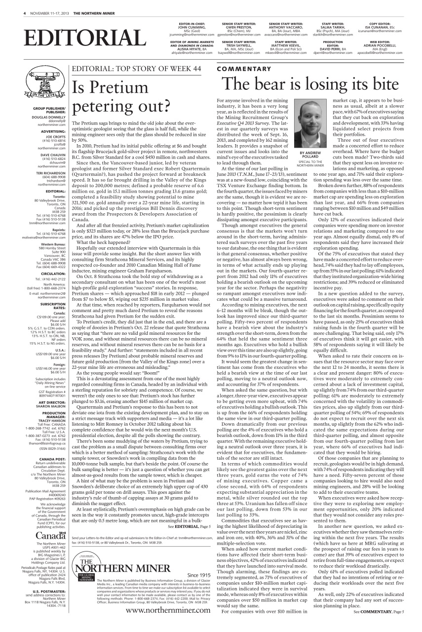 The Northern Miner Preview Pages