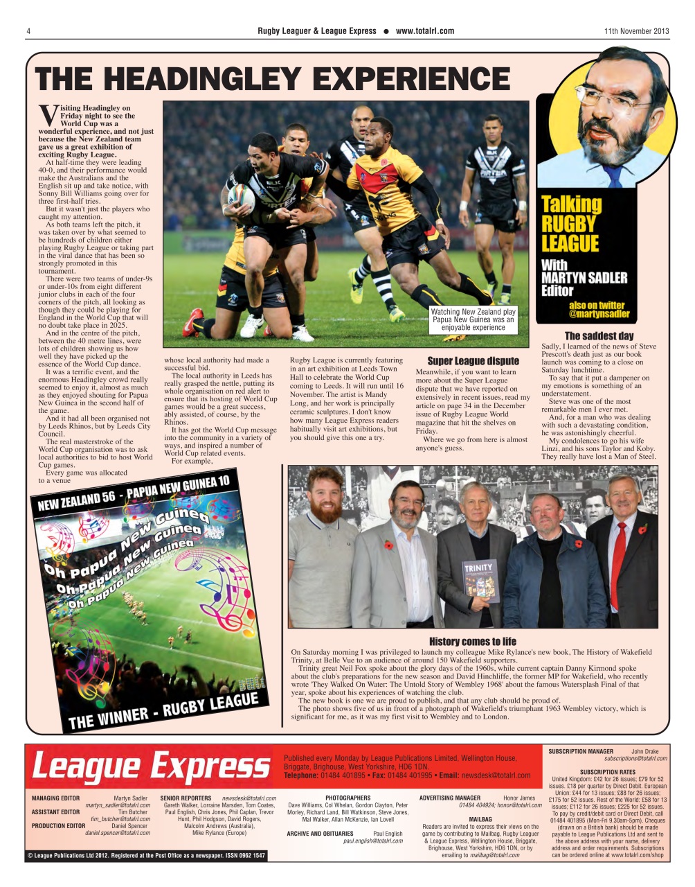 League Express Preview Pages