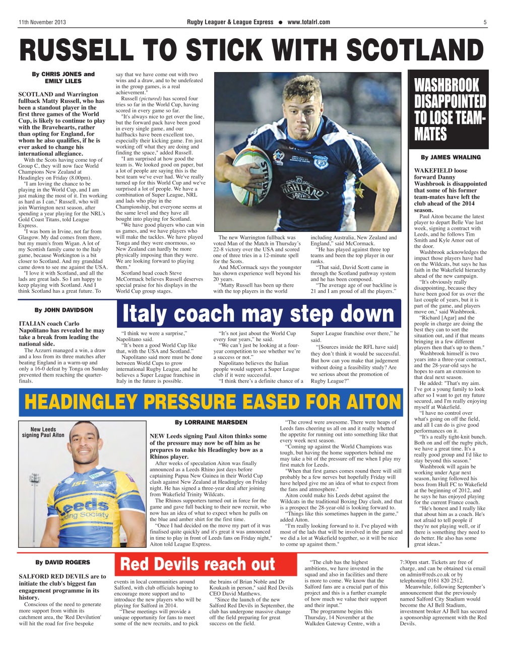 League Express Preview Pages