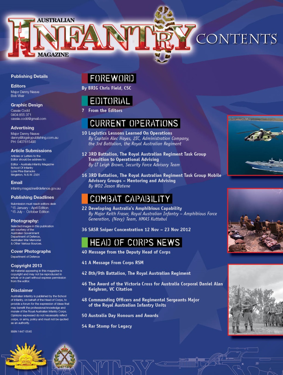 Australian Infantry Magazine Preview Pages