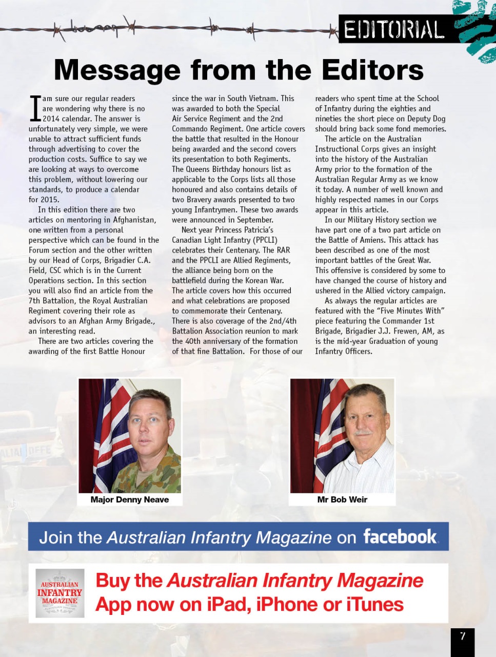 Australian Infantry Magazine Preview Pages