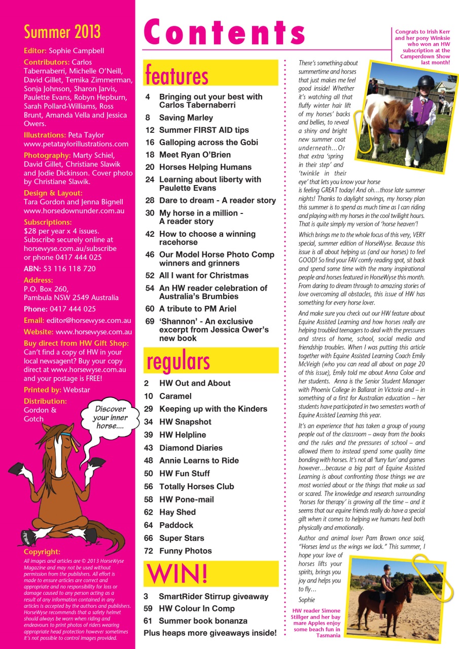 HorseWyse Magazine Preview Pages