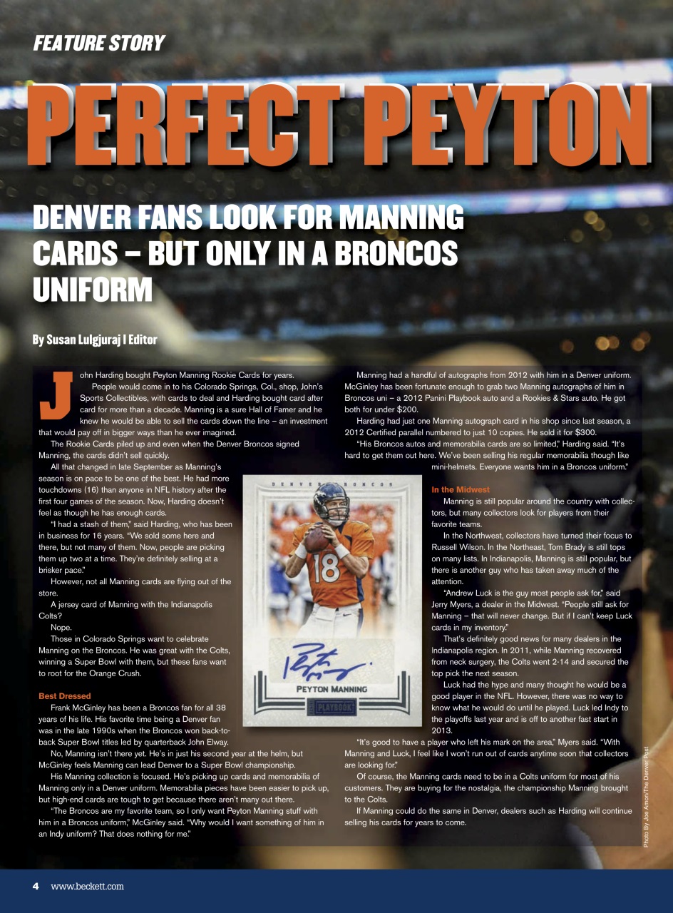 Beckett Football Magazine Preview Pages